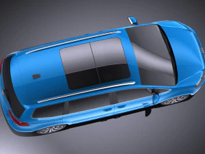 Volkswagen Sharan 2016 vray 3D Model