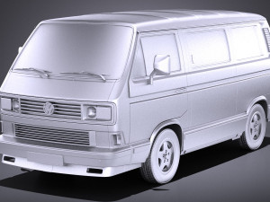 Volkswagen T3 Limited Last Edition 2002 vray 3D Model