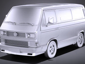Volkswagen T3 Limited Last Edition 2002 vray 3D Model