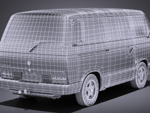 Volkswagen T3 Limited Last Edition 2002 vray 3D Model