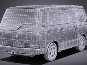 Volkswagen T3 Limited Last Edition 2002 vray 3D Model