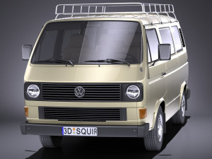 Volkswagen T3 Passenger 1979-1988 vray Model 3D