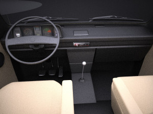 Volkswagen T3 Passenger 1979-1988 vray Model 3D
