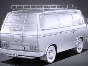 Volkswagen T3 Passenger 1979-1988 vray Model 3D