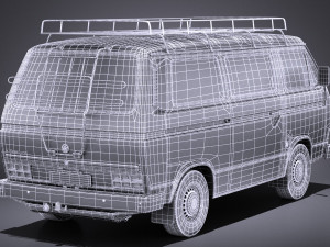 Volkswagen T3 Passenger 1979-1988 vray Model 3D