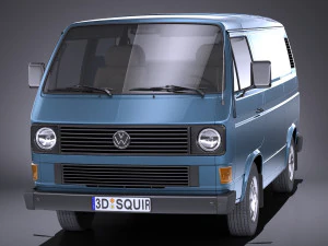 Volkswagen T3 Van 1979-1988 vray 3D Model