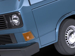 Volkswagen T3 Van 1979-1988 vray 3D Model