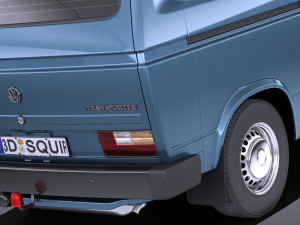 Volkswagen T3 Van 1979-1988 vray Model 3D