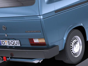 Volkswagen T3 Van 1979-1988 vray 3D Model