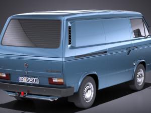 Volkswagen T3 Van 1979-1988 vray Model 3D