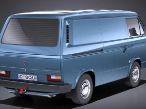 Volkswagen T3 Van 1979-1988 vray 3D Model