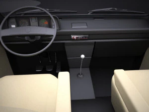 Volkswagen T3 Van 1979-1988 vray 3D Model