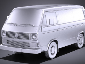 Volkswagen T3 Van 1979-1988 vray Model 3D