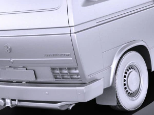 Volkswagen T3 Van 1979-1988 vray 3D Model