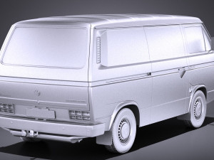 Volkswagen T3 Van 1979-1988 vray Model 3D