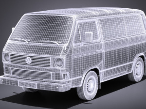 Volkswagen T3 Van 1979-1988 vray Model 3D