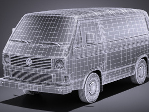 Volkswagen T3 Van 1979-1988 vray Model 3D
