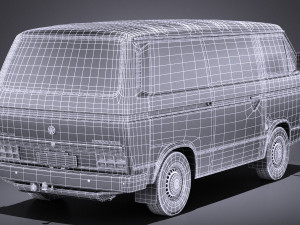 Volkswagen T3 Van 1979-1988 vray Model 3D