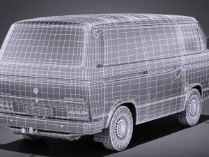 Volkswagen T3 Van 1979-1988 vray 3D Model