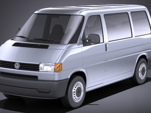 Volkswagen T4 Multivan Eurovan 1990-2003 vray 3D मॉडल