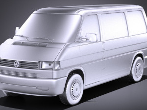 Volkswagen T4 Multivan Eurovan 1990-2003 vray Modèle 3D