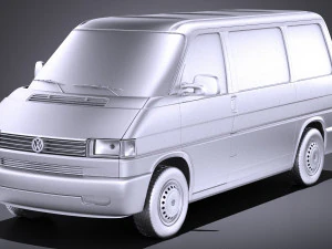 Volkswagen T4 Multivan Eurovan 1990-2003 vray 3D Model