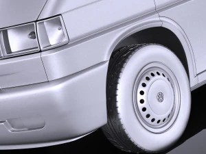 Volkswagen T4 Multivan Eurovan 1990-2003 vray 3D Model