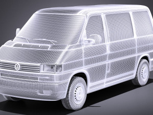 Volkswagen T4 Multivan Eurovan 1990-2003 vray Modèle 3D