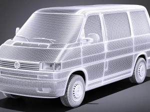 Volkswagen T4 Multivan Eurovan 1990-2003 vray 3D Model