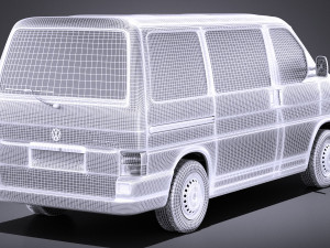 Volkswagen T4 Multivan Eurovan 1990-2003 vray Modèle 3D
