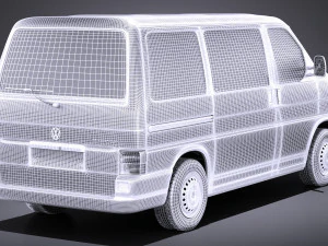 Volkswagen T4 Multivan Eurovan 1990-2003 vray 3D Model