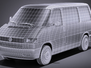 Volkswagen T4 Multivan Eurovan 1990-2003 vray Modèle 3D