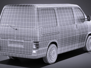 Volkswagen T4 Multivan Eurovan 1990-2003 vray Modèle 3D