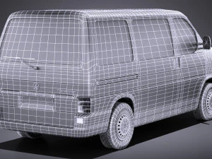 Volkswagen T4 Multivan Eurovan 1990-2003 vray 3D Model