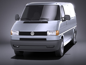 Volkswagen T4 Van 1990-2003 vray Modelo 3D