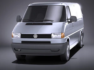 Volkswagen T4 Van 1990-2003 vray 3D Model