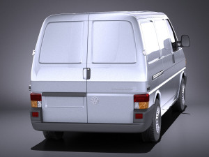 Volkswagen T4 Van 1990-2003 vray Modelo 3D