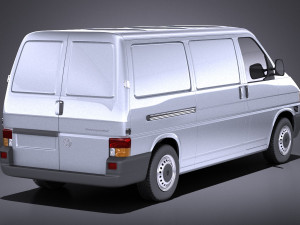 Volkswagen T4 Van 1990-2003 vray Modelo 3D