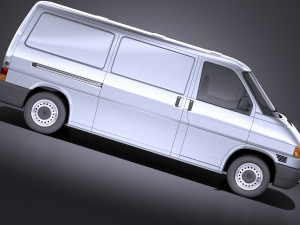 Volkswagen T4 Van 1990-2003 vray Modelo 3D
