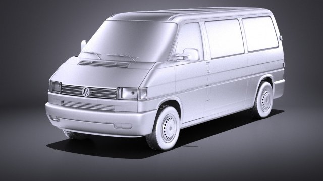 volkswagen t4 van 1990-2003 vray 3D Model in Van and Minivan 3DExport