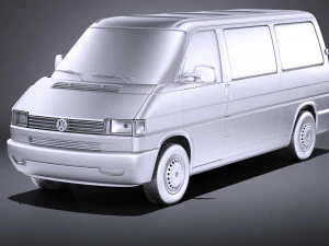 Volkswagen T4 Van 1990-2003 vray 3D Model