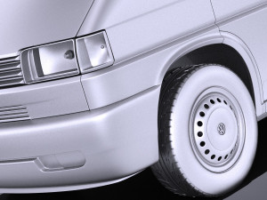 Volkswagen T4 Van 1990-2003 vray Modelo 3D