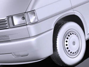 Volkswagen T4 Van 1990-2003 vray 3D Model