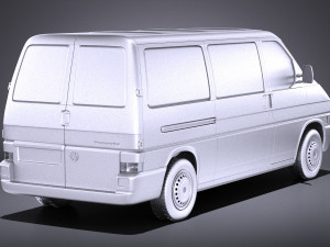 Volkswagen T4 Van 1990-2003 vray Modelo 3D