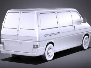 Volkswagen T4 Van 1990-2003 vray 3D Model