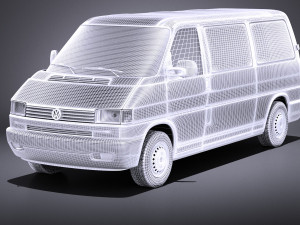 Volkswagen T4 Van 1990-2003 vray Modelo 3D