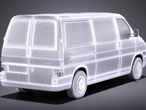 Volkswagen T4 Van 1990-2003 vray 3D Model