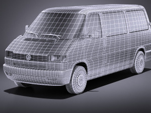 Volkswagen T4 Van 1990-2003 vray Modelo 3D