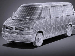 Volkswagen T4 Van 1990-2003 vray 3D Model