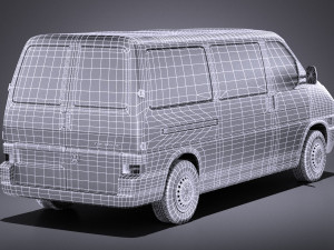 Volkswagen T4 Van 1990-2003 vray Modelo 3D